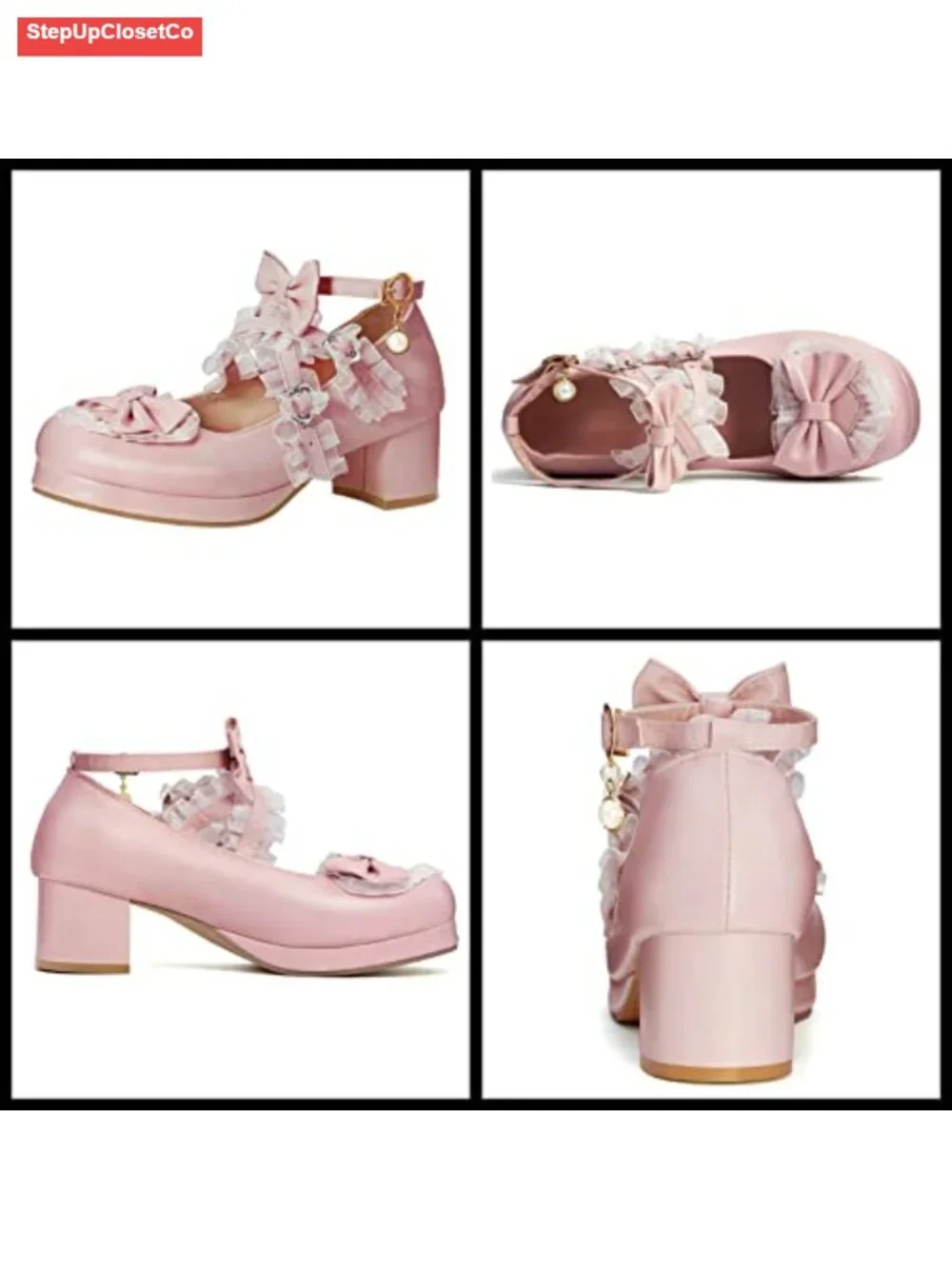 LUXMAX Lolita Mary Jane Platform Pumps Kawaii Cute Heels